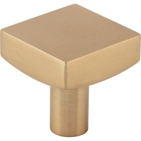 Jeffrey Alexander 1-1/8" Overall Length Satin Bronze Square Dominique Cabinet Knob 845SBZ